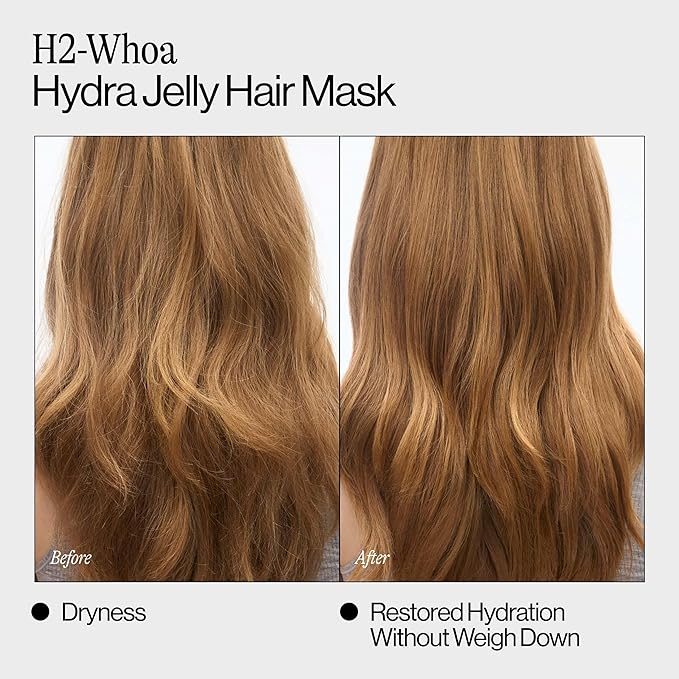 Eva NYC Hydrating Hair Mask for Long-Lasting Hydration - Infused with Hyaluronic Acid and Squalane - Lightweight Hair Treatment for Dry Hair - Jelly Texture Hydrating Mask - Jasmine Scent - 8.4 fl oz