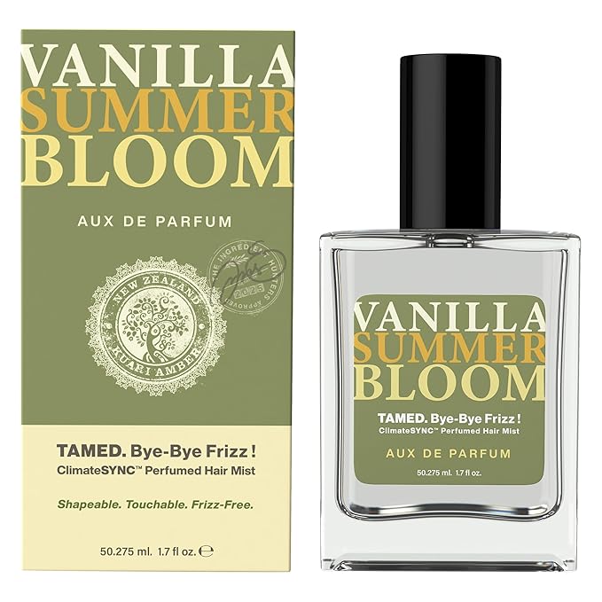 Tweak'd by Nature Vanilla Summer Bloom TAMED Bye-Bye Frizz Hair Mist, Anti-Frizz Hairspray with Hyaluronic Acid, Floral Gourmand Scent, 1.7 fl. oz.
