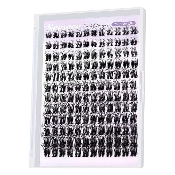 Wispy Lash Clusters 10-18mm D Curl Natural Lash Clusters 144pcs DIY Cluster Eyelash Extensions Individual Lashes Cluster with Spikes (S1 Lashes Only)