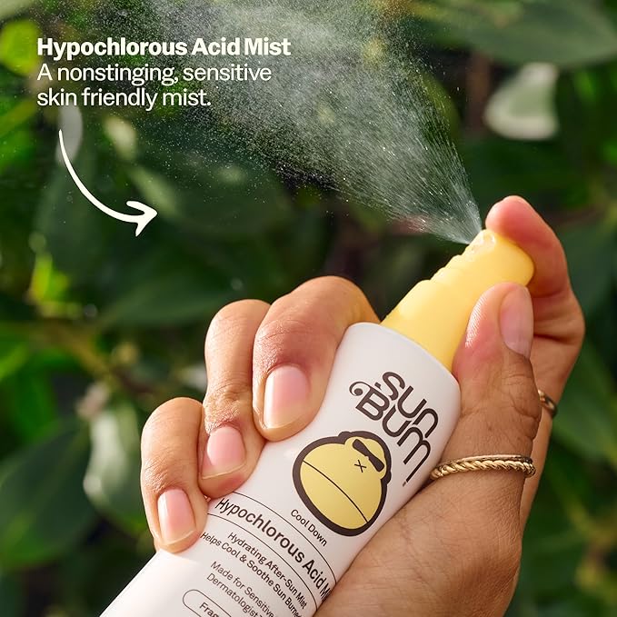 NEW Sun Bum Hypochlorous Acid Mist - Hydrating After Sun Mist to Cool and Soothe - Made for Sensitive Skin - Vegan - pH Balanced - Non-Stinging - 2 oz