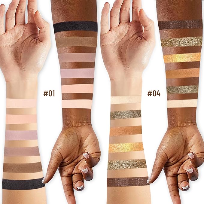 SUSIKEKI 2PCS 6 Colors Mini Eyeshadow Palette Makeup with Brush Set Neutral Nude Eye Shadow Brown & Olive-colored Matte Shimmer Make Up Pallet with Mirror Highly Pigmented Travel Size Gift Kit