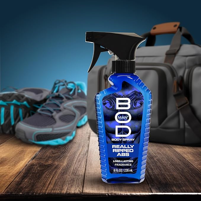 BOD man Fragrance Body Spray, Really Ripped Abs, 8 fl oz