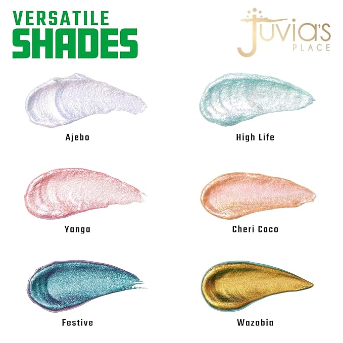 Juvia's Place Liquid Eyeshadow Culture 2 Ajebo - Glitter Liquid Eyeshadow, Multichrome, Metallic, Eye Shimmer and Iridescent, Glitter Makeup, Sparkly
