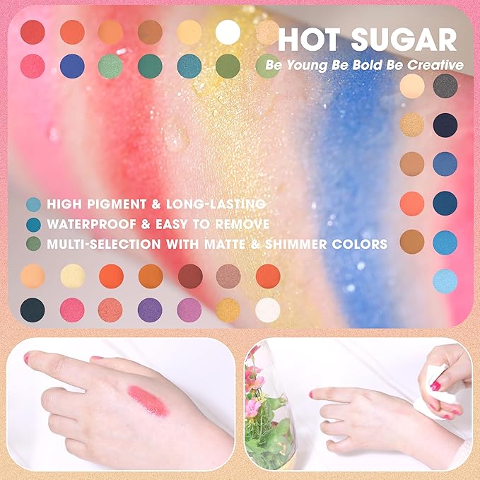 Hot Sugar Girls Makeup Kit for Teenagers 13-15 and Women Includes Eyeshadow Lip Gloss Blush Highlighter Bronzer Brush (Mermaid)