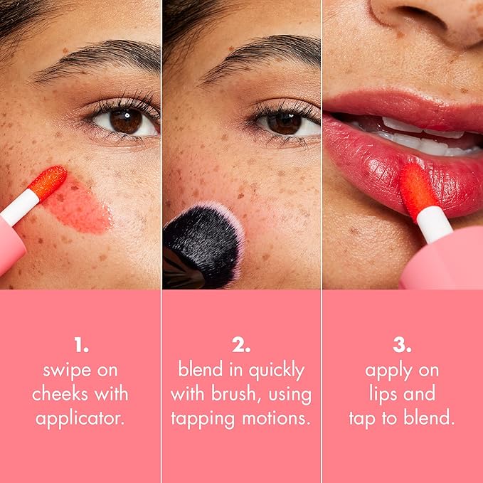 e.l.f. Sheer For It Blush Tint, Multi-Use, Long-Lasting Lip & Cheek Makeup, Creates A Natural Flush Finish, Vegan & Cruelty-Free, Orange Crush (Pack of 2)