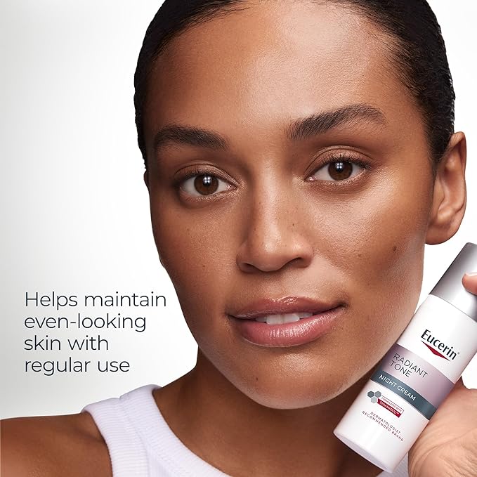 Eucerin Radiant Tone Night Cream, Dark Spot Corrector with Thiamidol, Night Moisturizer for Face, All Skin Types, 1.7 Oz Bottle