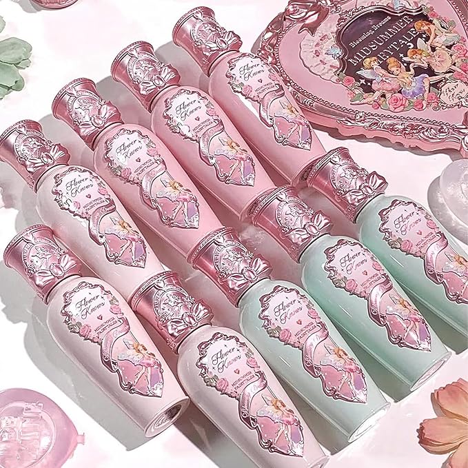 Flower Knows Midsummer Fairytales Coating Lip Lacquer,Glowy Non-Fading Lip Gloss,Hydrating Tinted Lip Oil for Girls&Women,Vegan & Cruelty Free,0.17Fl Oz(G07 Lullaby)