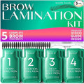 Brow Lamination Kit – 5 Applications DIY At Home, Professional Eyebrow Lamination Kit with 5 Step System, Eyebrow Lift Kit, Long Lasting Brow Perm Kit, Brow Shaping & Mapping Set for Women