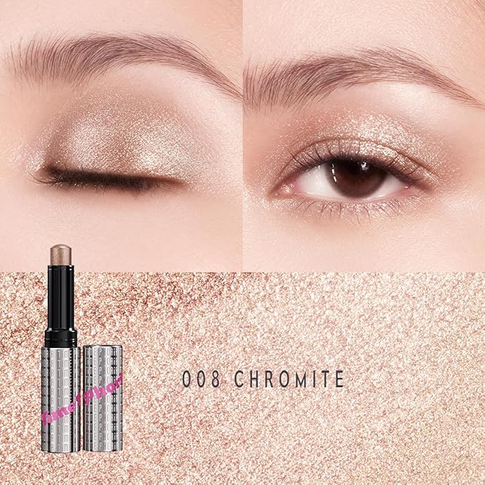 Illumina Jelly Gel Eyeshadow Stick, 008 Chromite - Pearl Champagne Shimmer Sparkle Finish, Cream Texture With Cooling Feel, Long-Lasting Crease-Proof Smudgeproof Eye Shine, Easy Application