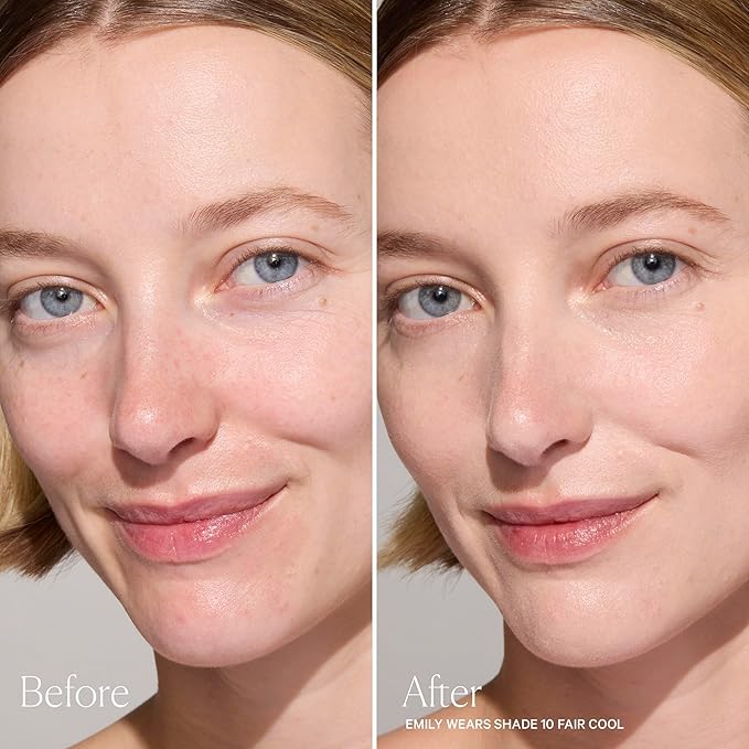 Well People Skinforia Serum Foundation, Lightweight Tinted Formula Hydrates, Smooths, and Evens Skin Tone with Birch Sap and Mushroom Complex, Long-Lasting, Natural Finish, 10 Fair Cool