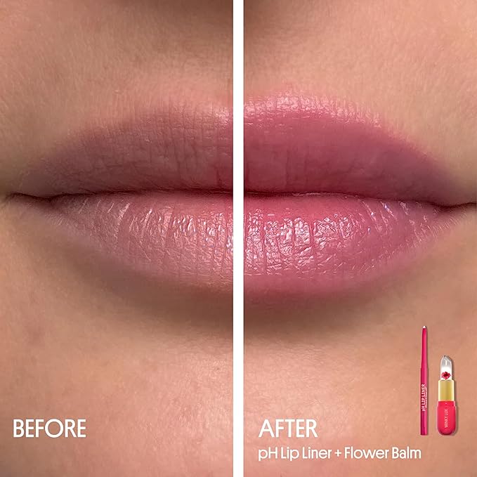 Winky Lux Flower Balm, pH Color Changing Lipstick and Tinted Lip Balm, Vegan & Cruelty Free, Hydrate & Plump, Sheer Pink, Pink & Purple Flower with Vanilla Scent