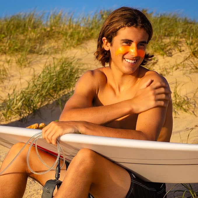 Sun Zapper Extreme Zinc Sunscreen Stick SPF 50+ Orange Sun – Colored Water Resistant Mineral Sunscreen for Face, Zinc Oxide Surf Sunscreen Stick for Water Sports, 15g (0.53 oz), Australian Made