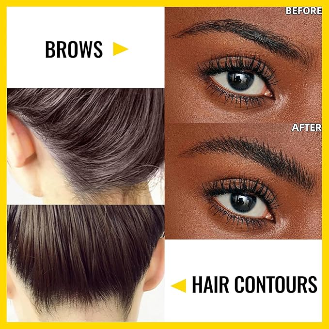 Erinde Brow Glue Eyebrow Gel, Lightweight Brow Gel, Brow Fix Gel for Long-Lasting Hold, 2 in1 Brow Gel & Hair Edges Gel, Waterproof, Smudge-Resistant, Quick-Dry Brow Styling Wax, Clear, 2PCS