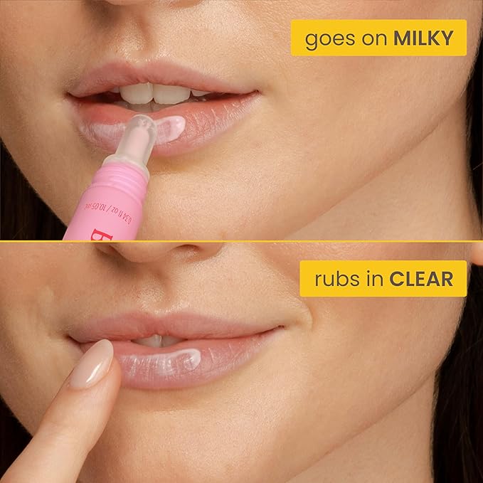 Burt’s Bees Lip Milk, Daily Lip Moisturizer, Sweet Strawberry, Vitamin Enriched Moisturizing Lip Balm with Almond Milk and Jojoba Oil, Hydrating for Softer Lips, 1 Tube, 0.34 Fl Oz