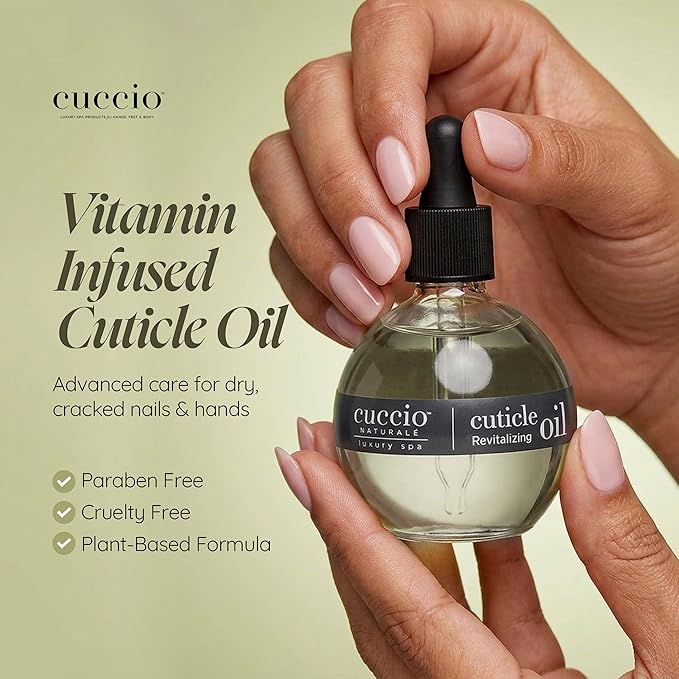 Cuccio Naturale Vanilla & Berry Revitalizing Cuticle Oil, Lightweight Fast-Absorbing Hydrating Nail & Cuticle Conditioner, Cold-Pressed Oils + Vitamin E, 2.30 Fl Oz
