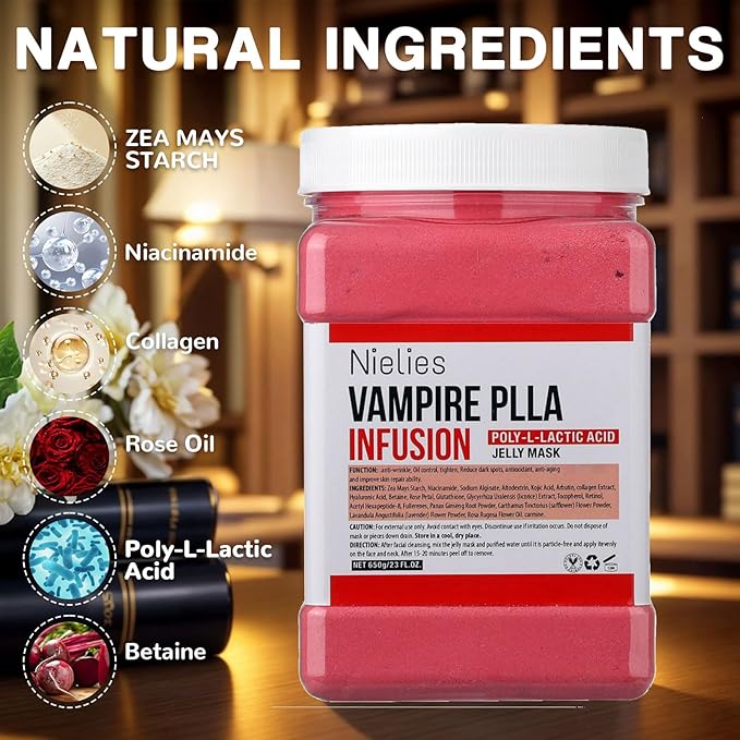 Jelly Masks for Facials Professional- Vampire Peel-Off Jelly Mask Set, Face Mask For Instant Hydration For Moisturizing, Smoothing (Vampire)