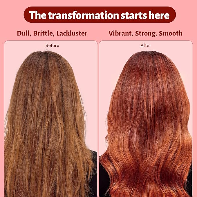 Color Treated Red Hair Shampoo and Conditioner Set with Pomegranate Extract for Copper Brightening and Strengthening, for Women and Men, 16.8oz*2