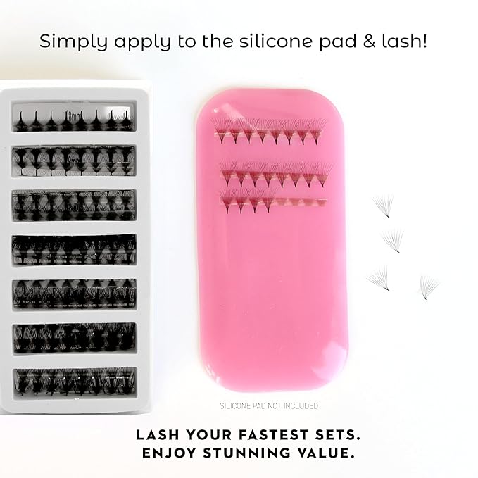 One V Salon Pro 14D Ultra-Speed Promade Fans,1000 Premade Extreme Mega Volume Lash Fans | C Curl | 0.05 | 9–15 mm Mixed Lengths | Thin Base, Fast Application Eyelash Extensions(Ultra 14D-0.05-C Curl)