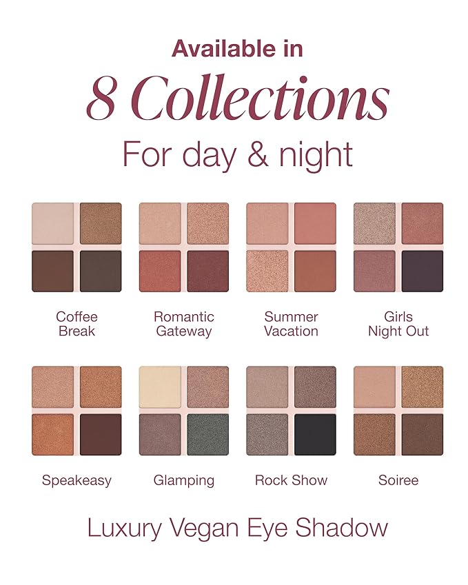 Mineral Fusion Eyeshadow Palette | Vegan Eye Makeup with Matte, Satin, and Shimmer Finishes | Natural, Lightweight Formula (Coffee Break)