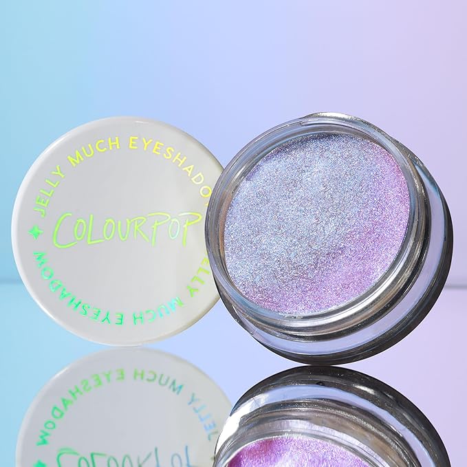 ColourPop Jelly Much Gel Eyeshadow - Glitter Eyeshadow with a Water-Based Gel Formula - Provides Intense Color Payoff with Minimized Creasing & Fading - Hallucinogenius (0.23 oz)