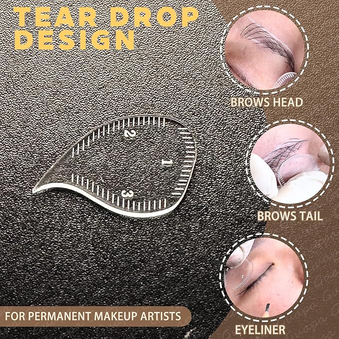 Premium Eyebrow Mapping Kit with White Mapping String, Brow Paste, Ultra-Thin Pencils & Multi-Style Rulers – Full Professional Microblading & Brow Design Set (Kit 1)