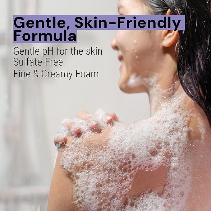 Panier des Sens - Lavender Moisturizing Body Wash for Women & Men - Gentle Shower Gel - 96% Natural - Normal, Sensitive Skin - Body Care Made in France, SLS Free, Vegan - 6.8 floz