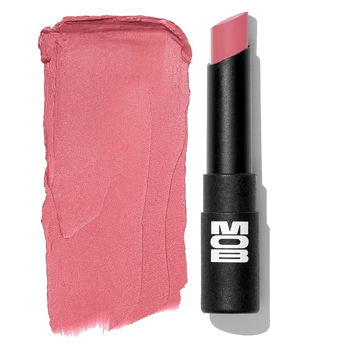 MOB Beauty Soft Matte Lipstick, M93 Rosy Mauve, Long Lasting, Weightless Blurring Lip Color Infused with Skincare, Vegan, Silicone-Free, Cruelty Free