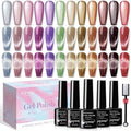 Magnetic Gel Nail Polish - 12 Colors Moonlight Cat Eye Gel Nail Polish with Magnetic Stick Cateye Gel Polish Soak Off UV LED Nail Lamp Nail Art Manicure Salon Valentine's Day Gift for Women