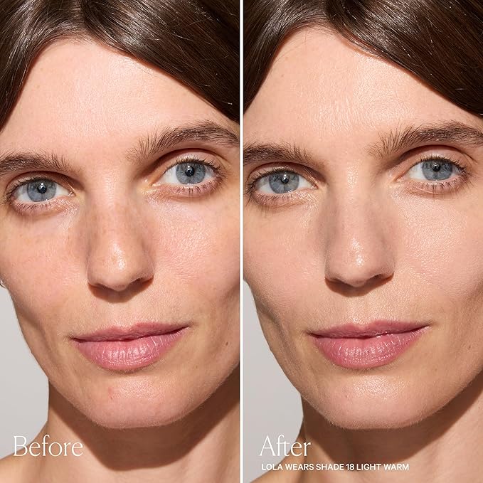 Well People Skinforia Serum Foundation, Lightweight Tinted Formula Hydrates, Smooths, and Evens Skin Tone with Birch Sap and Mushroom Complex, Long-Lasting, Natural Finish, 18 Light Warm