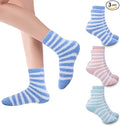 3 Pairs Aloe Socks Moisturizing Spa Socks for Dry Cracked Feet, Sleeping Fuzzy Socks Non Slip Lotion Socks for Women Men Spa, Foot Care Socks for Repairing Softening Dry Cracked Heel