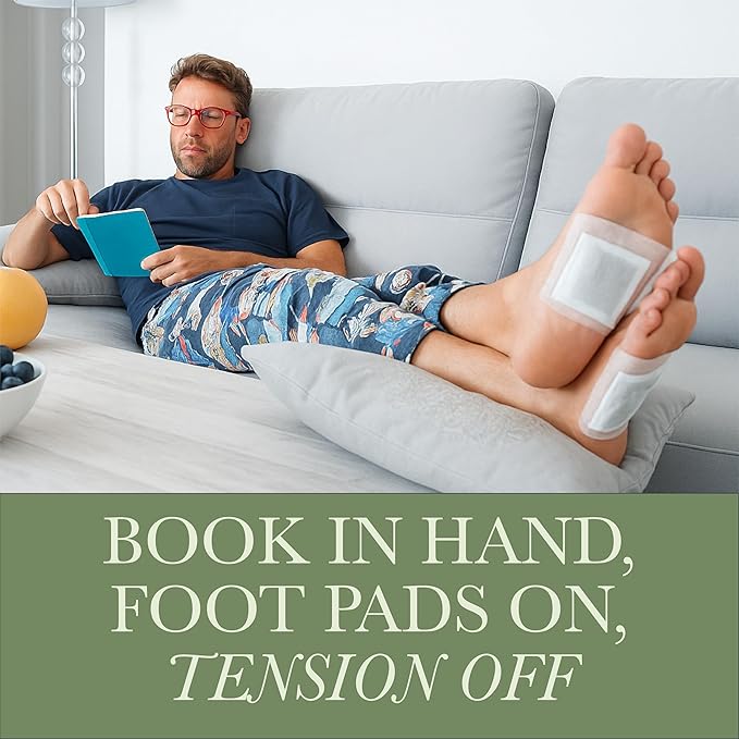 Ballotte Deep Cleansing Foot Pads - Soothe Your Sole While You Sleep, Revitalizing Foot Patches with Bamboo Vinegar, Mint & Vitamin C, Adhesive Feet Pads for Men & Women, 10 Count
