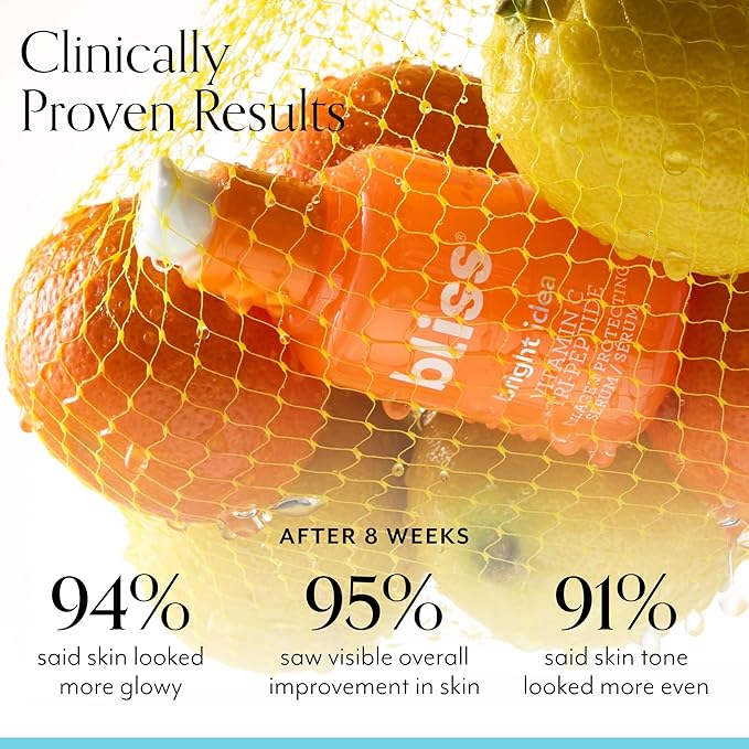 Bliss Vitamin C Bright Idea + Glow & Hydrate Niacinamide Serum Duo – Brightening & Hydrating Face Serum Set with Antioxidants & Hyaluronic Acid – Even Tone, Smooth Texture, Radiant Skin