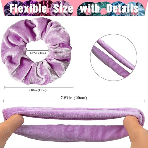 12 Pcs Scrunchies for Women, Velvet Hair Scrunchie Bulk, Girls Hair Accessories for Ponytail Holder, Colorful Hair Scrunchies for Girls Party Favors(Vintage Colorful)