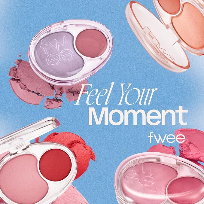 fwee Mellow Dual Blush | PK02 Fall In Highkey | Dual Color, Jelly Texture, 12 Colors, Longwear, Long-lasting | 7.2g