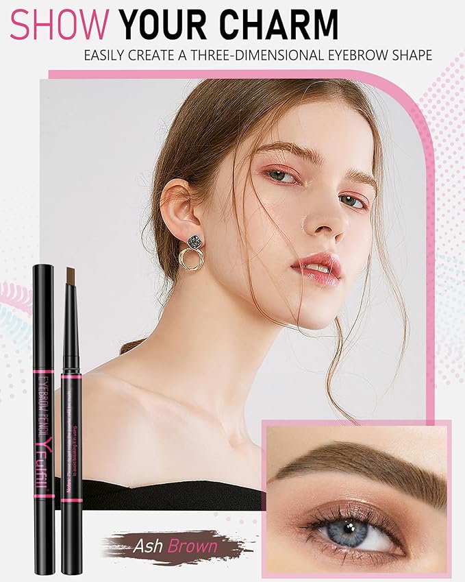Yfulfill Ash Brown Eyebrow Pencils for Old Women, Eye Brow Pencil for Women
