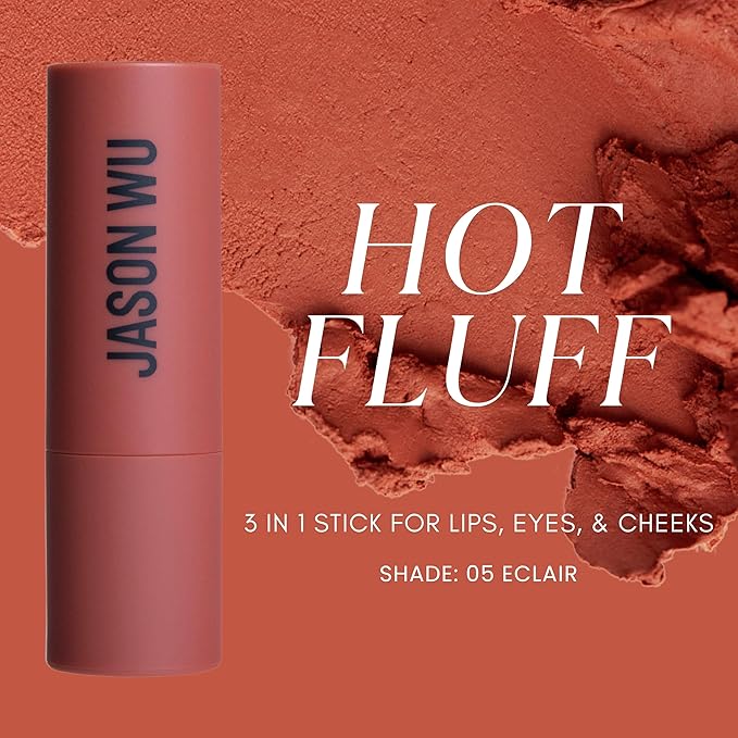 Jason Wu Beauty Hot Fluff Modern Matte Lipstick - 3-in-1 Lipstick, Blush, Shadow, 3.8g 0.134oz (Eclair, 3.8g)