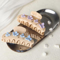 HAIMEIKANG 2 PCs Acrylic Bow Hair Claw Clips for Women - Cute Banana Non-Slip Strong Hold Barrettes Y2K Hair Clips for Thick Thin Hair