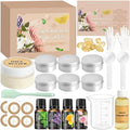 Jcoos DIY Hand Cream Making Kit, Handcream For Very Dry Hands, hand lotion with Shea Butter, Almond Oil, Jars, Essential Oils Natural Whipped Shea Butter Body Butter Making Kit Gifts for Women