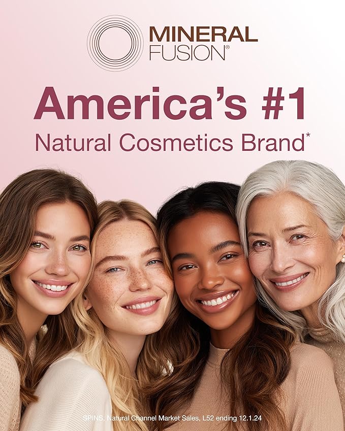 Mineral Fusion Eyeshadow Palette - Vegan Eye Makeup with Matte, Satin, and Shimmer Finishes - Natural, Lightweight Formula (Romantic Getaway)