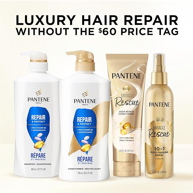 Pantene Shampoo, Repair & Protect - Pro-V Nutrients, 2x Breakage Protection Shampoo for Dry, Color-Treated Hair, Healthy Looking Hair Every Wash, Antioxidant-Rich, 27.7 Fl Oz