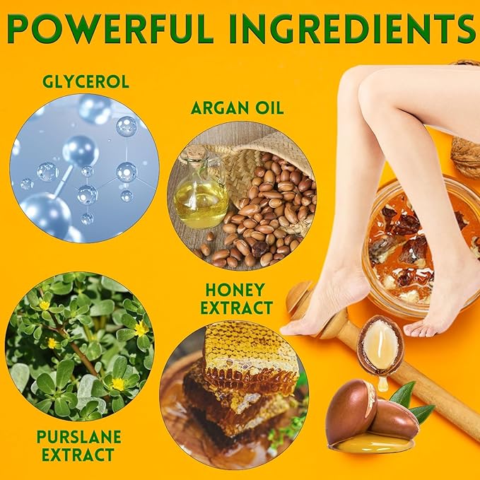 Elitzia Foot Mask Hand Mask Hydrating Honey Almond Gloves Argan Oil 10 Packs Multipack Socks Masks Moisturizing Repairing Nourishing Masks Spa Skin Care Women for Dry Rough Skin ETOHAF
