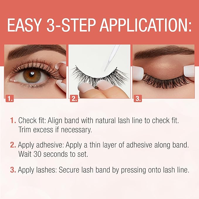 Ardell Naked Lashes 427 – Subtle Volume & Length Natural Look Eyelashes with Invisiband, 4 Pairs