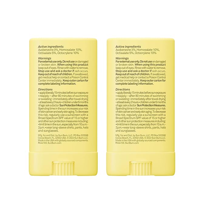 Sun Bum Kids SPF 50 Clear Sunscreen Face Stick | Wet or Dry Application | Hawaii 104 Act Compliant (Octinoxate & Oxybenzone Free) Broad Spectrum UVA/UVB Sunscreen | 0.53 oz (Pack of 2)