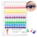 →VAYATOR Wide Stem With Various Colored False Eyelashes D Curl Eyelash String 10-20mm Choose Professional Makeup Personal Eyelash String Grafted Eyelash Extension Cluster（10 colors-16mm ）