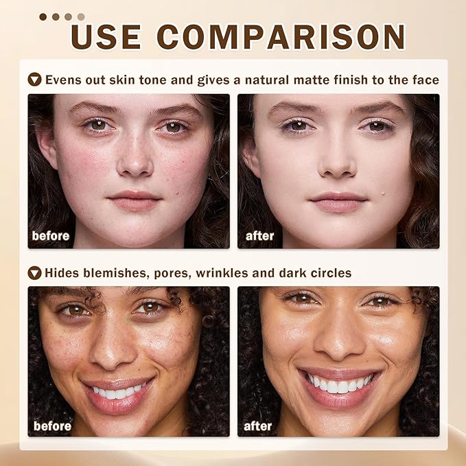 AIUEO Airbrush Foundation Makeup Spray Magic Minerals Airbrush Foundation,Silky Smooth Airbrush Makeup Primer,Long Lasting Makeup-03 Nude