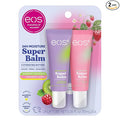 eos 24H Moisture Super Balm- Raspberry Kiwi Splash & Strawberry Sorbet, Lip Mask, Day or Night Lip Treatment, Made for Sensitive Skin, 0.35 fl oz, 2-Pack