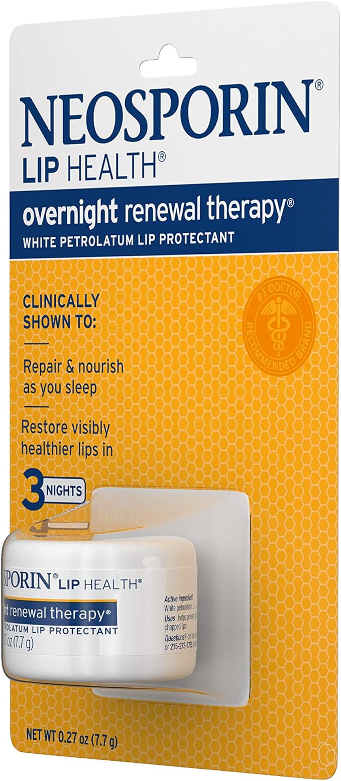 Neosporin Lip Health Overnight Renewal Therapy, 5 Count