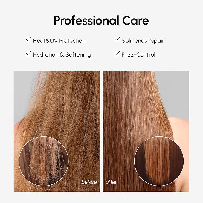 MAREE Hair Oil for Frizzy Hair with Argan Oil, Keratin & Biotin 3 PACK – Hair Serum for Dry and Curly Hair Gloss – Frizz Control Hair Care Products for Women – Aceite Para el Cabello