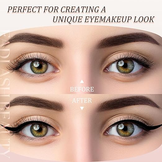 Eyeliner Liquid Eyeliner with Fine Brush for Smooth Application, Waterproof & Smudge-Proof Eye Liner, Long-Lasting Makeup, Highly Pigmented Black Eyeliner Pencil, Cruelty-Free & Vegan, 0.6ml