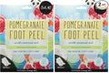 Oh K! Foot Peel Mask - Pomegranate - Foot Peeling Mask for Dry Feet and Cracked Heels - Feet Exfoliant with Pomegranate and Coconut Oil - 1 Pair (Pack of 2)